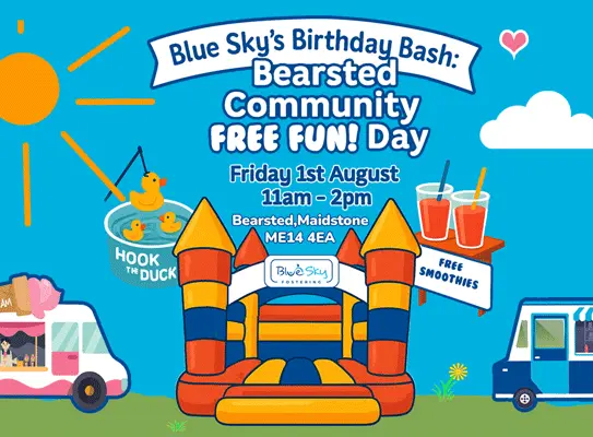 Blue Sky Fosterings birthday bash, bearsted community free fun day.